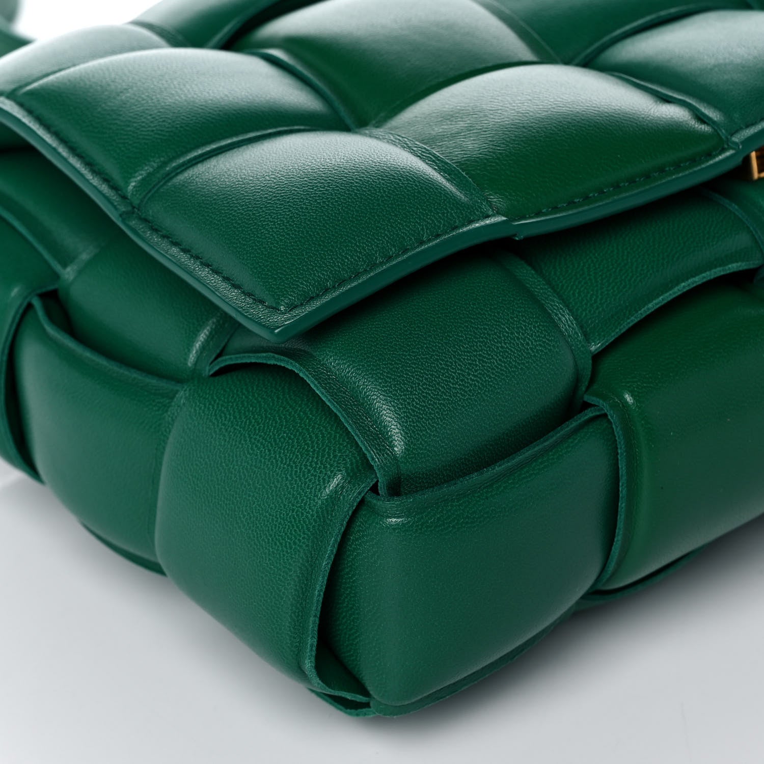 Bottega Veneta Nappa Maxi Intreccio Padded Cassette Crossbody Bag Racing Green 7 of 9