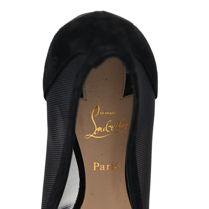 Christian Louboutin Veau Velours Rete Strass Galativi Flats 36 Black 7 of 7