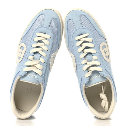 Gucci Suede Mesh Womens G75 Sneakers 36 Blue 2 of 10