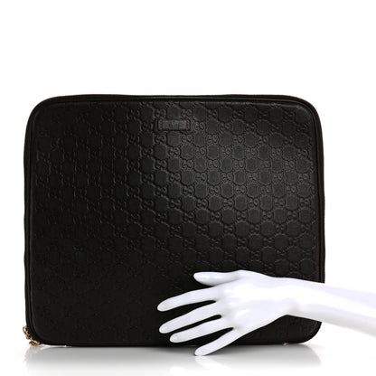 Gucci Guccissima Zip Around Laptop Case Dark Brown 2 of 13