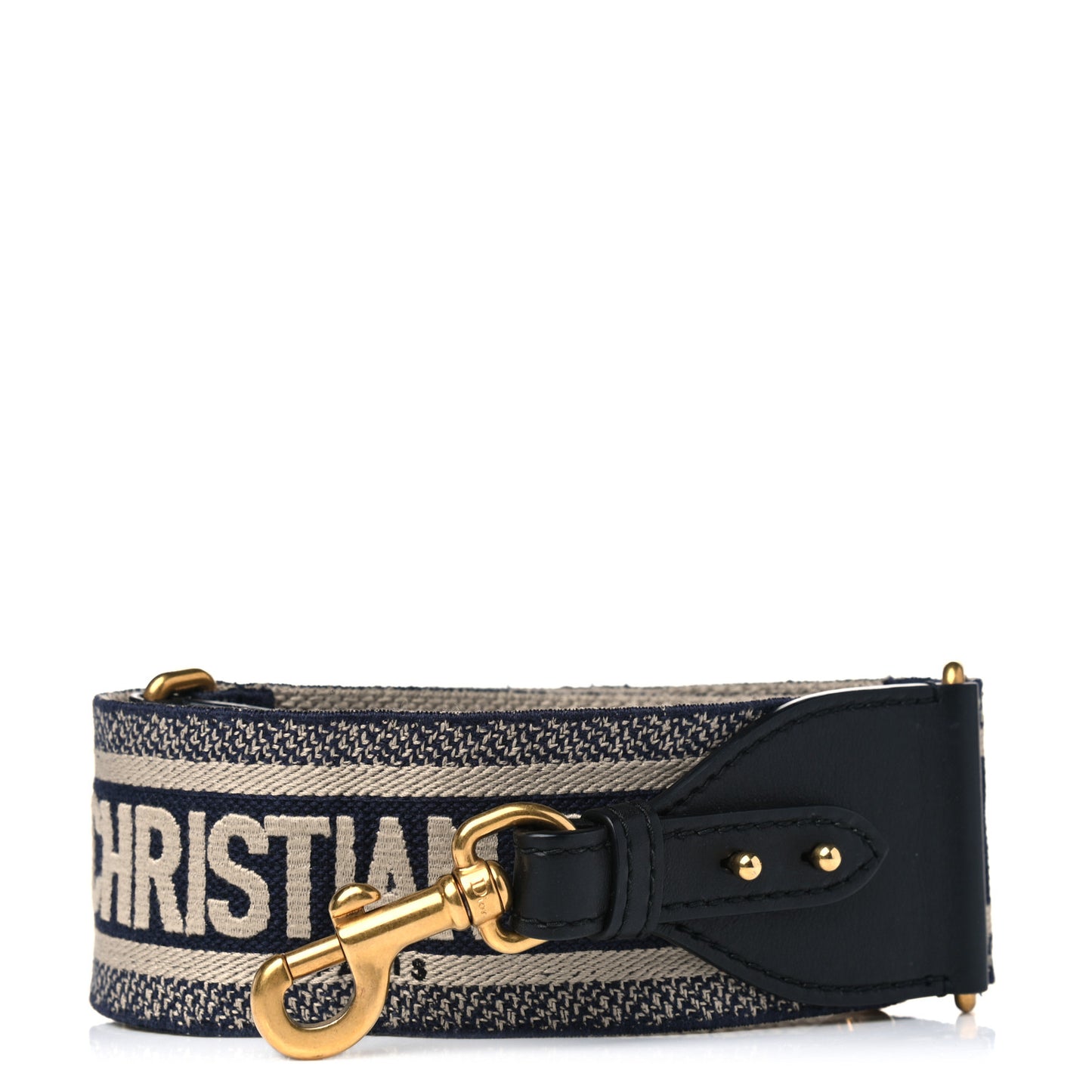 Canvas Embroidered Shoulder Strap Blue