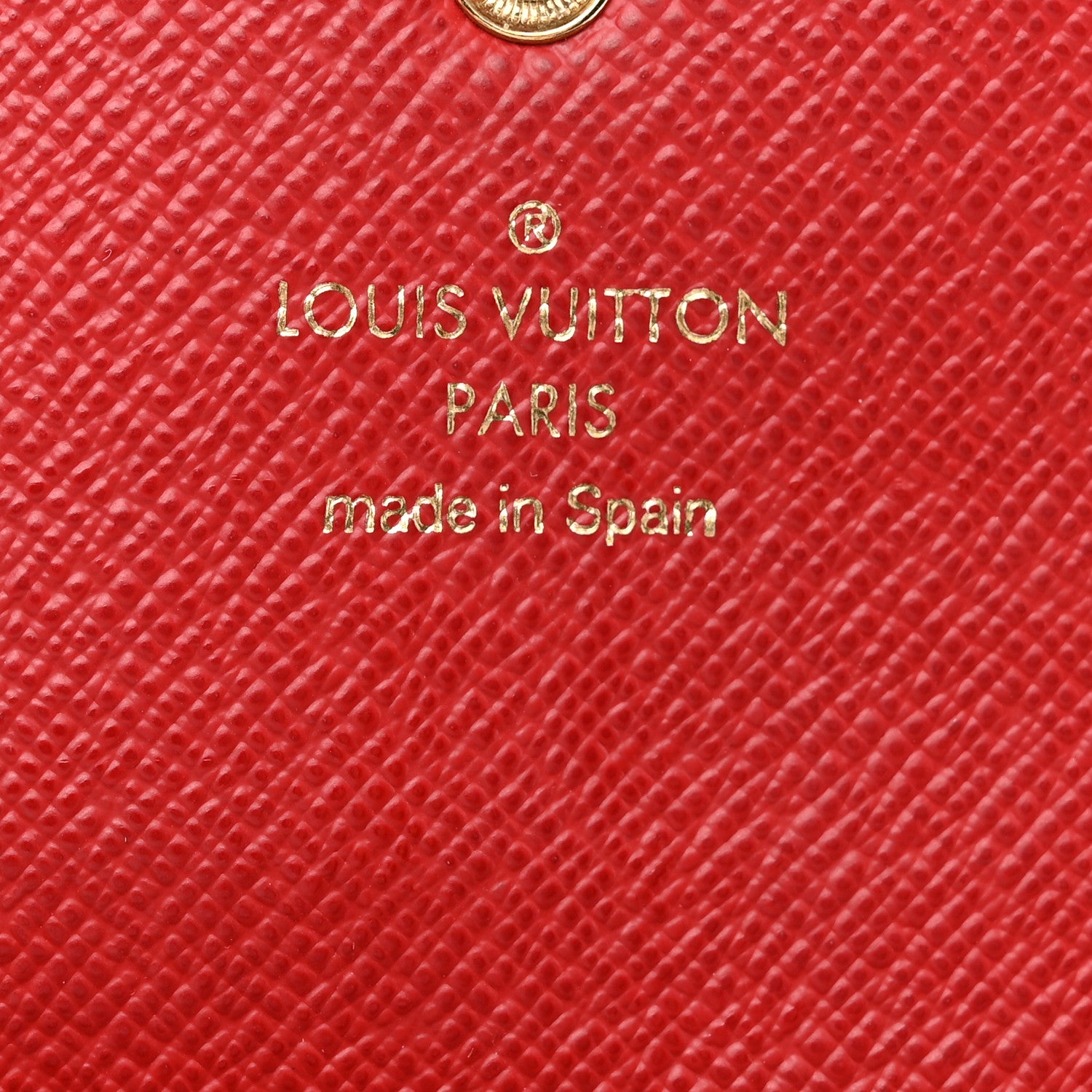 Louis Vuitton Damier Ebene Emilie Wallet Red 7 of 8