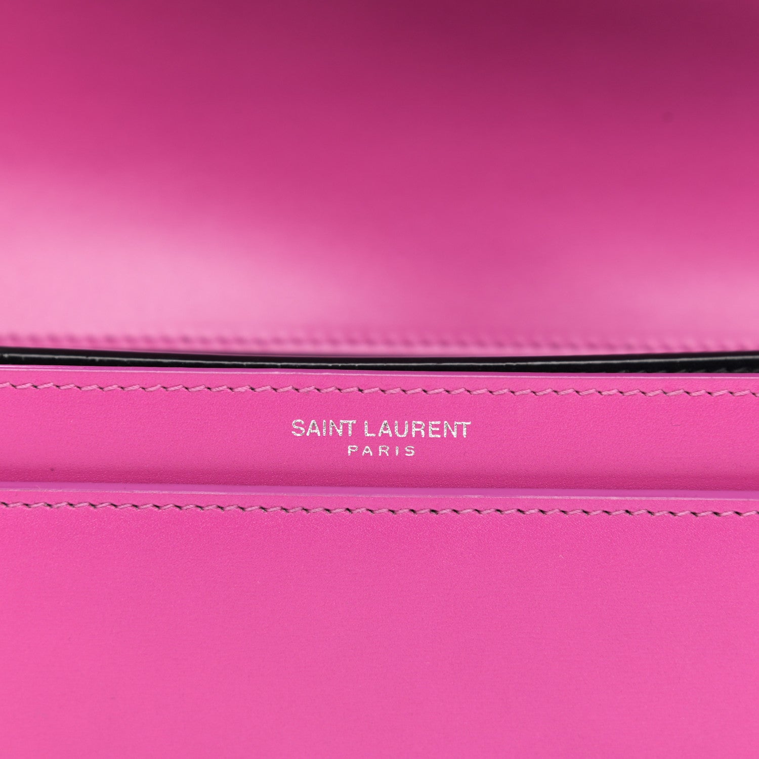 Saint Laurent Smooth Calfskin Monogram Cassandra Clasp Bag Electric Fuchsia 7 of 12