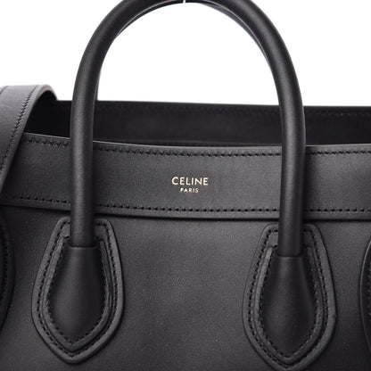 Celine Smooth Calfskin Nano Luggage Black 8 of 9