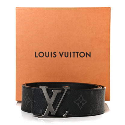 Louis Vuitton Monogram Eclipse Taigarama 40mm LV Initiales Reversible Belt 90 36 Black 9 of 9