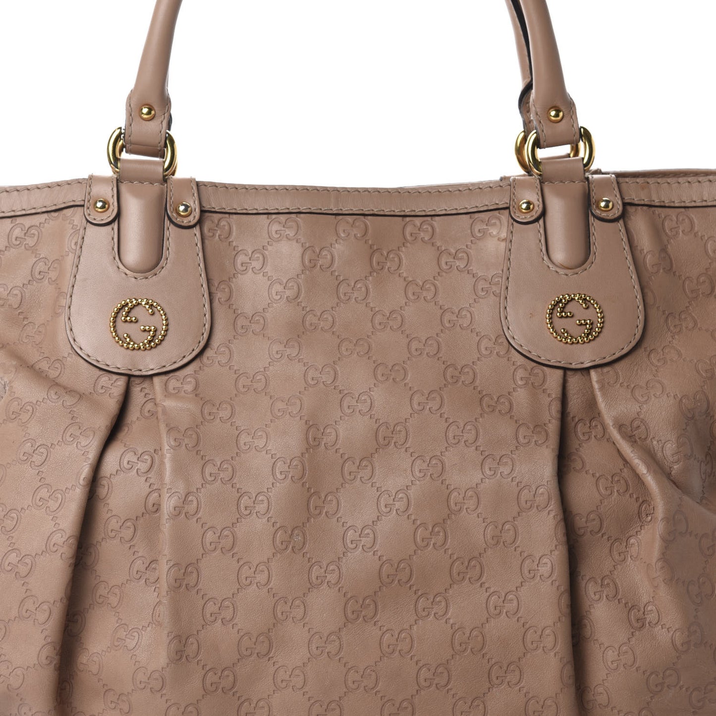 Guccissima Large Scarlett Stud Tote Dusty Rose