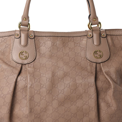 Gucci Guccissima Large Scarlett Stud Tote Dusty Rose 16 of 17