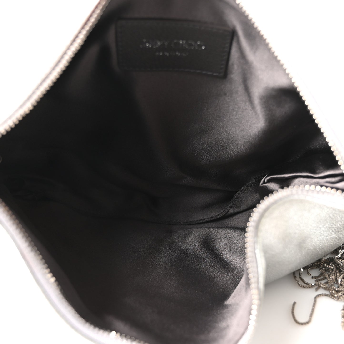 Metallic Goatskin Callie Mea Tassel Silver