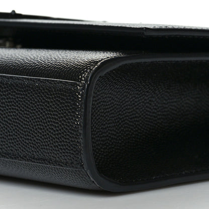 Saint Laurent Grain De Poudre Small Monogram Kate Satchel Black 9 of 9