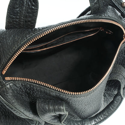 Alexander Wang Pebbled Lambskin Rocco Black with Rose Gold Hardware 5 of 7