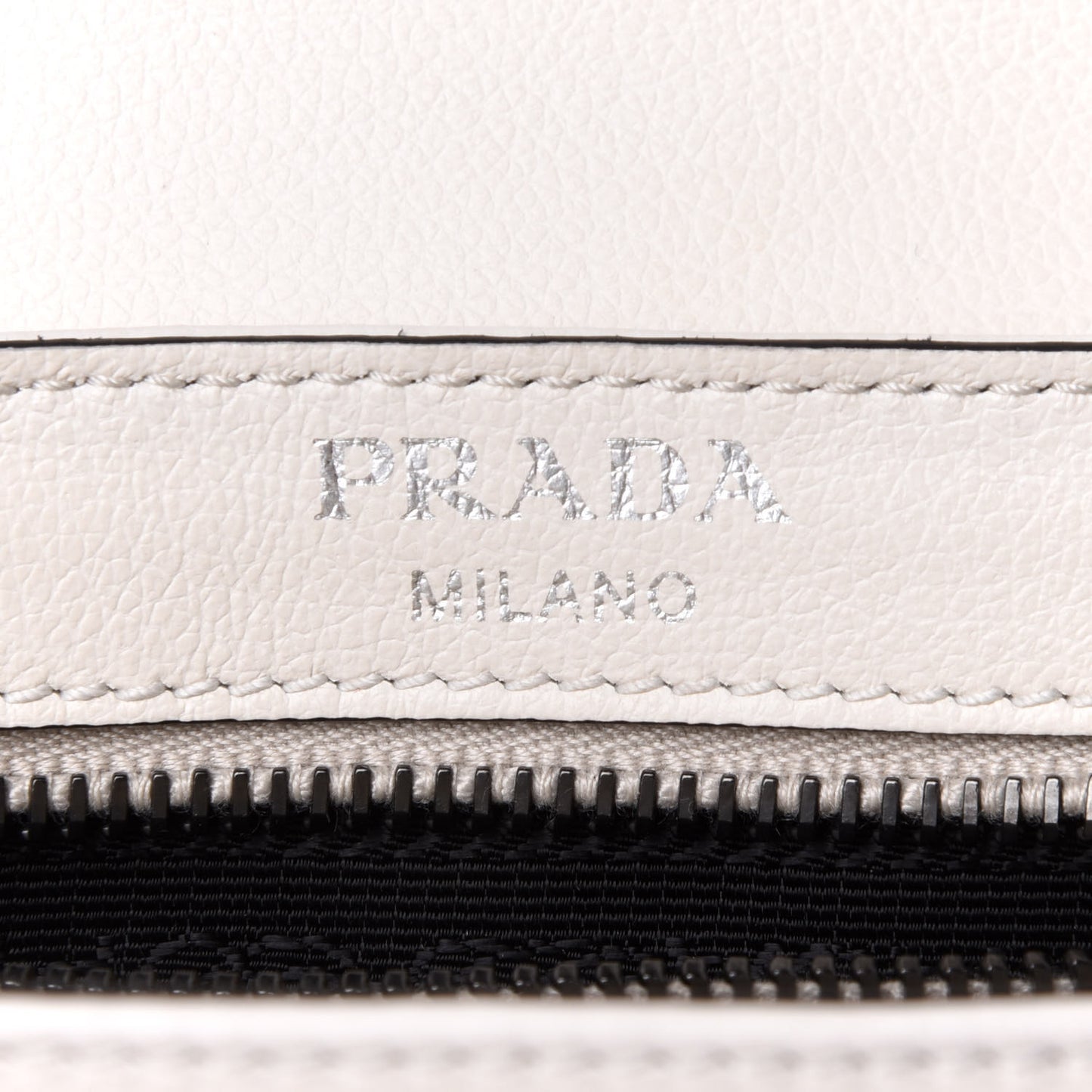 Glace Calfskin Studded Crossbody White
