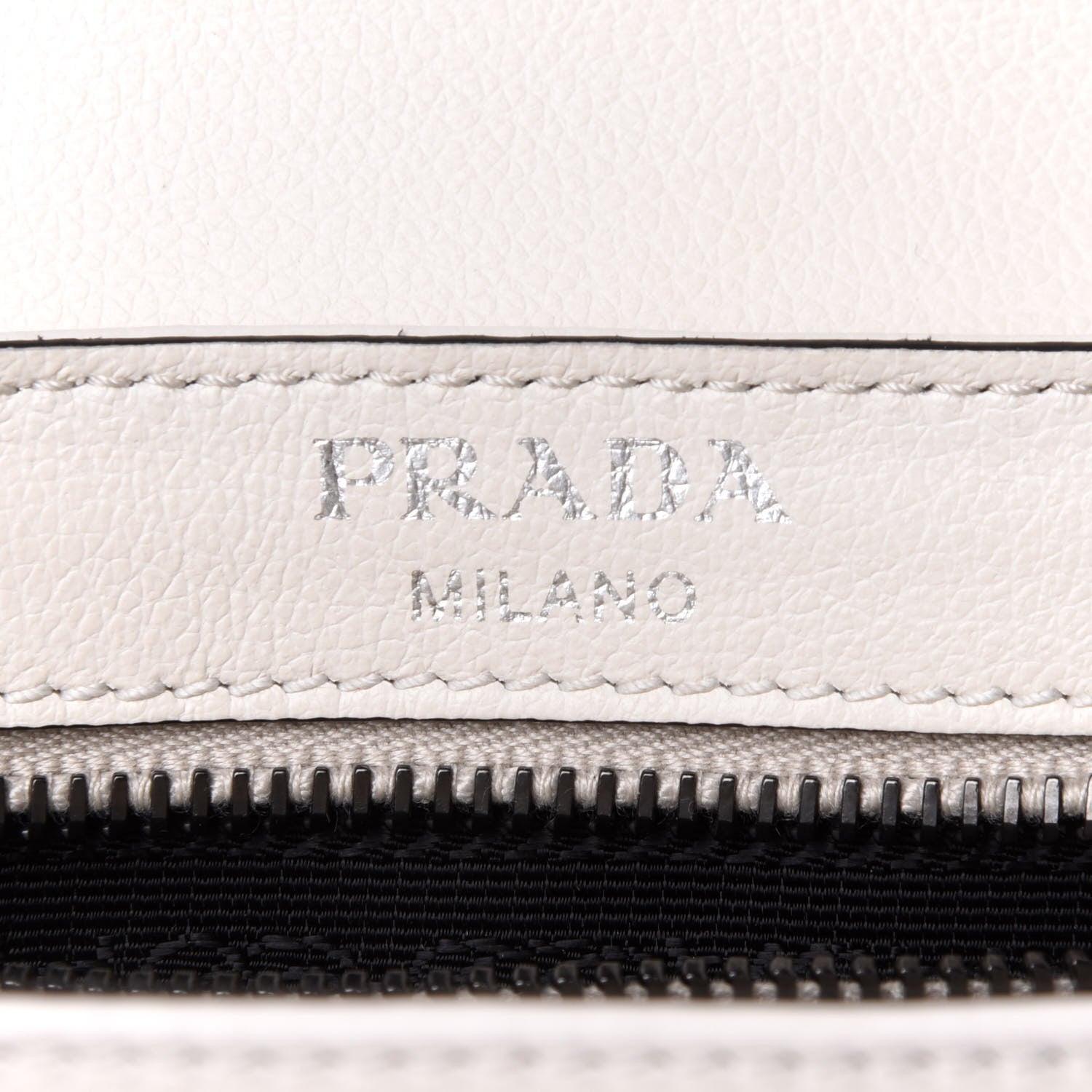 Prada Glace Calfskin Studded Crossbody White 6 of 10