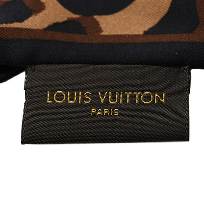 Louis Vuitton Silk Leopard Bandeau Scarf Marron 3 of 4