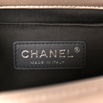 Chanel Metallic Calfskin Quilted Small Boy Flap Light Pink 6 of 10