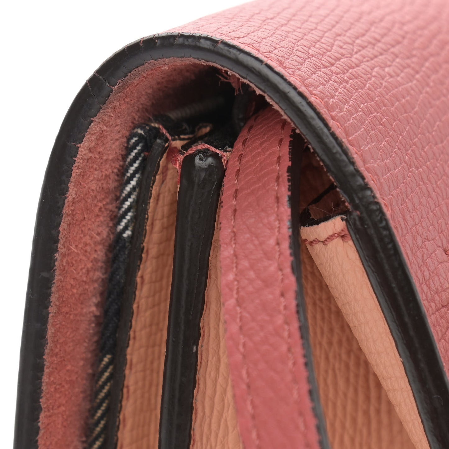 Derby Calfskin House Check Small Macken Crossbody Bag Copper Pink