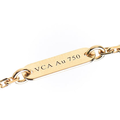 Van Cleef & Arpels 18K Yellow Gold Carnelian Vintage Alhambra Pendant Necklace 5 of 6