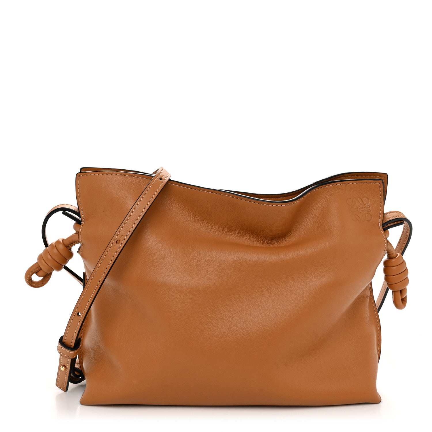 Loewe Calfskin Mini Flamenco Knot Clutch Warm Desert 1 of 9