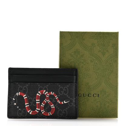Gucci GG Supreme Monogram Kingsnake Card Holder Black Grey 9 of 9