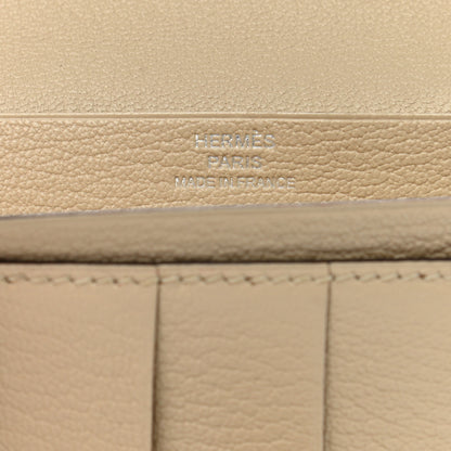 Hermes Ostrich Bearn Gusset Wallet Parchemin 7 of 10