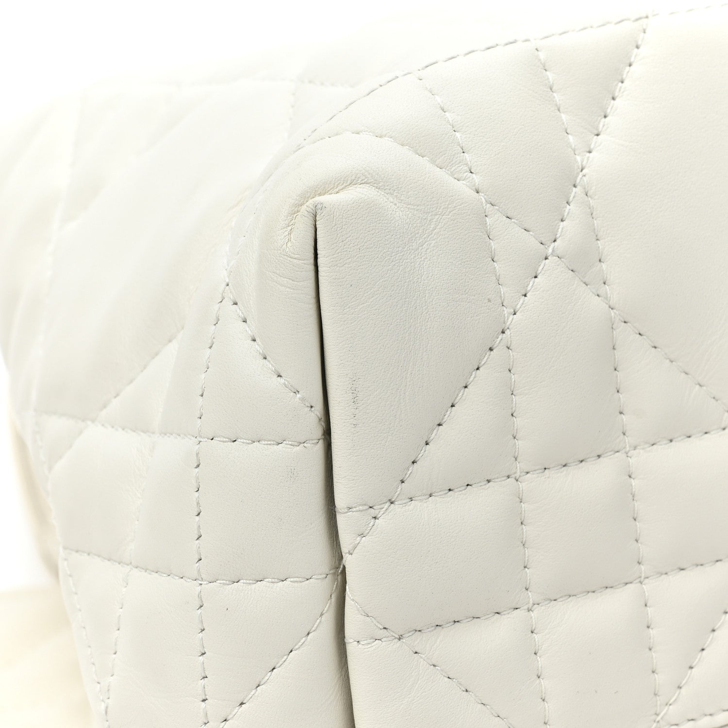 Christian Dior Calfskin Macrocannage Medium Toujours White White 13 of 14