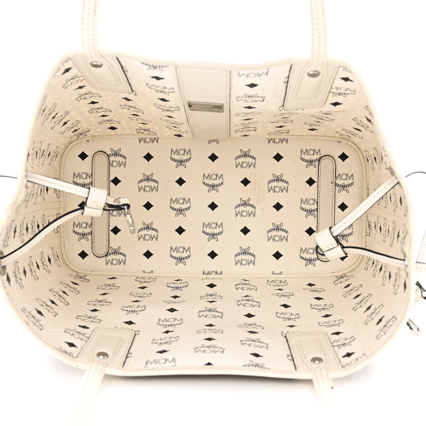 Visetos Medium Liz Reversible Shopper Tote White