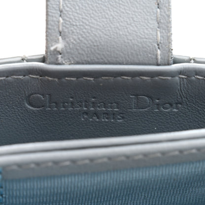 Christian Dior Patent Cannage Lady Dior 5 Gusset Card Holder Cloud Blue 6 of 8