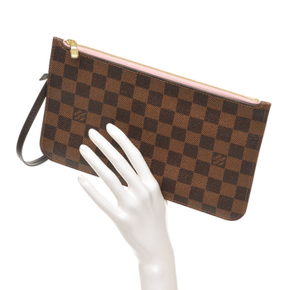 Louis Vuitton Damier Ebene Neverfull MM GM Pochette Rose Ballerine 2 of 8