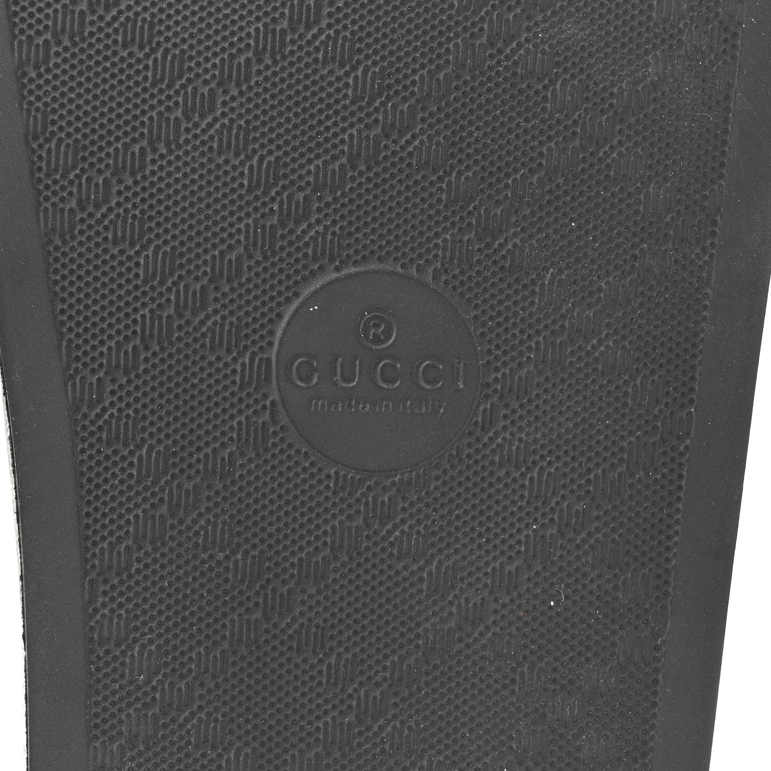 Gucci Rubber Womens Logo Slide Sandals 38 Black 7 of 8