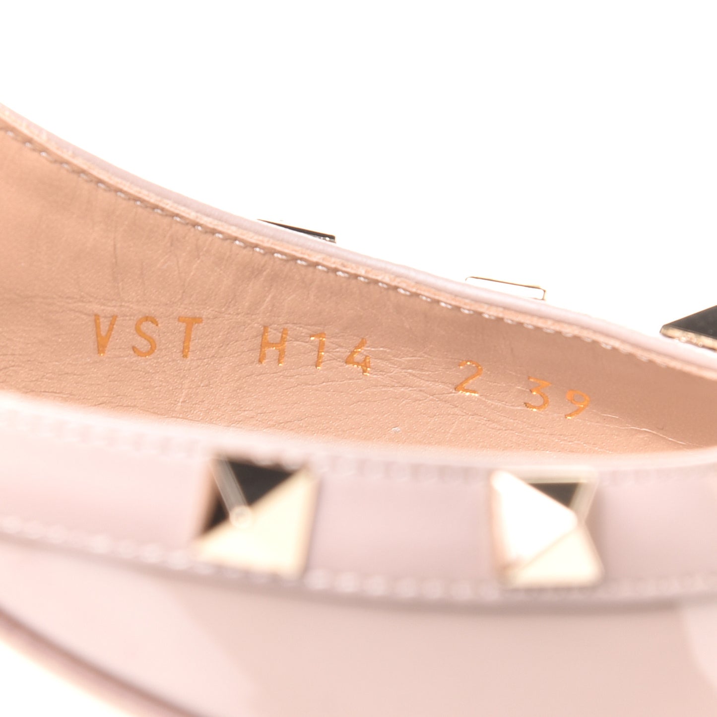 Patent Rockstud Half D'Orsay Slingback 50mm Pumps 39 Poudre