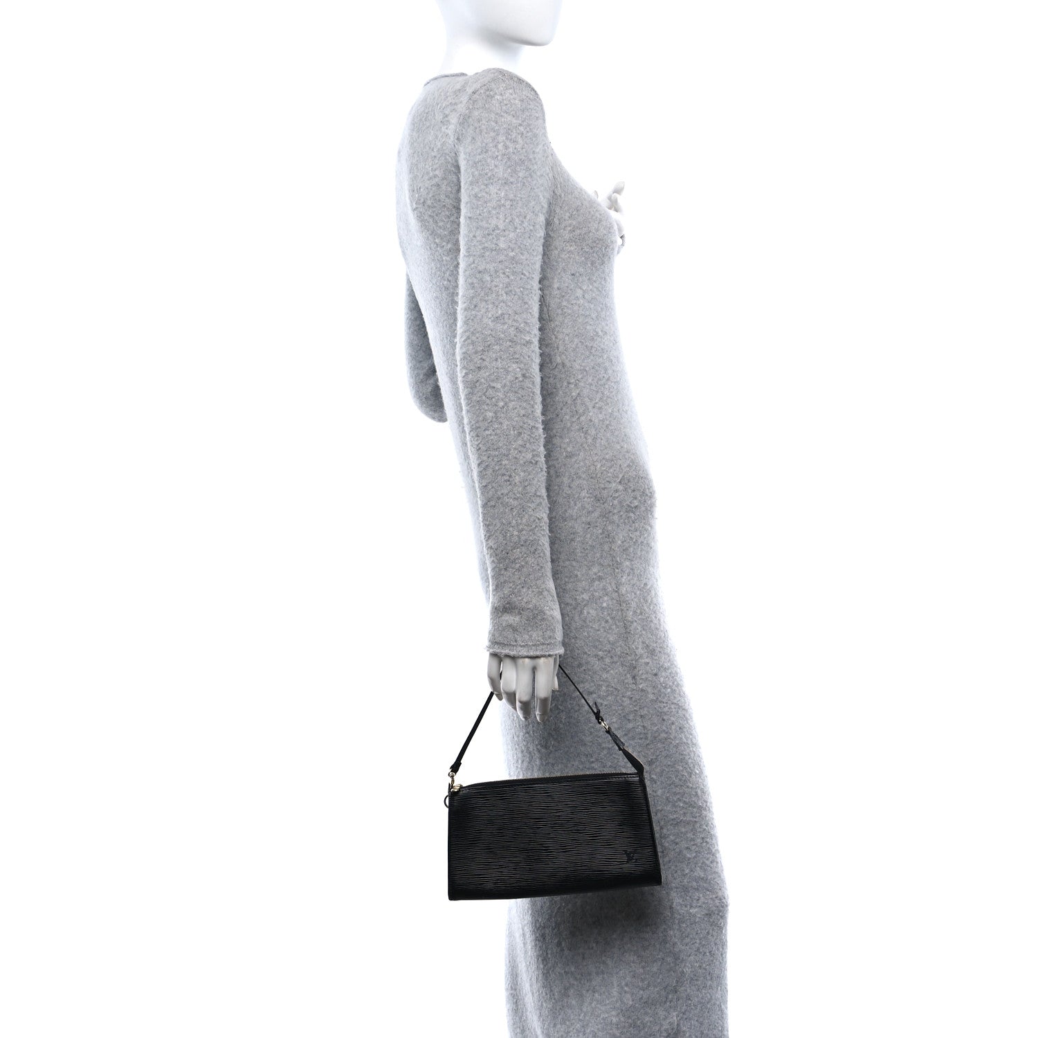Louis Vuitton Epi Pochette Accessories 21 Black 2 of 9