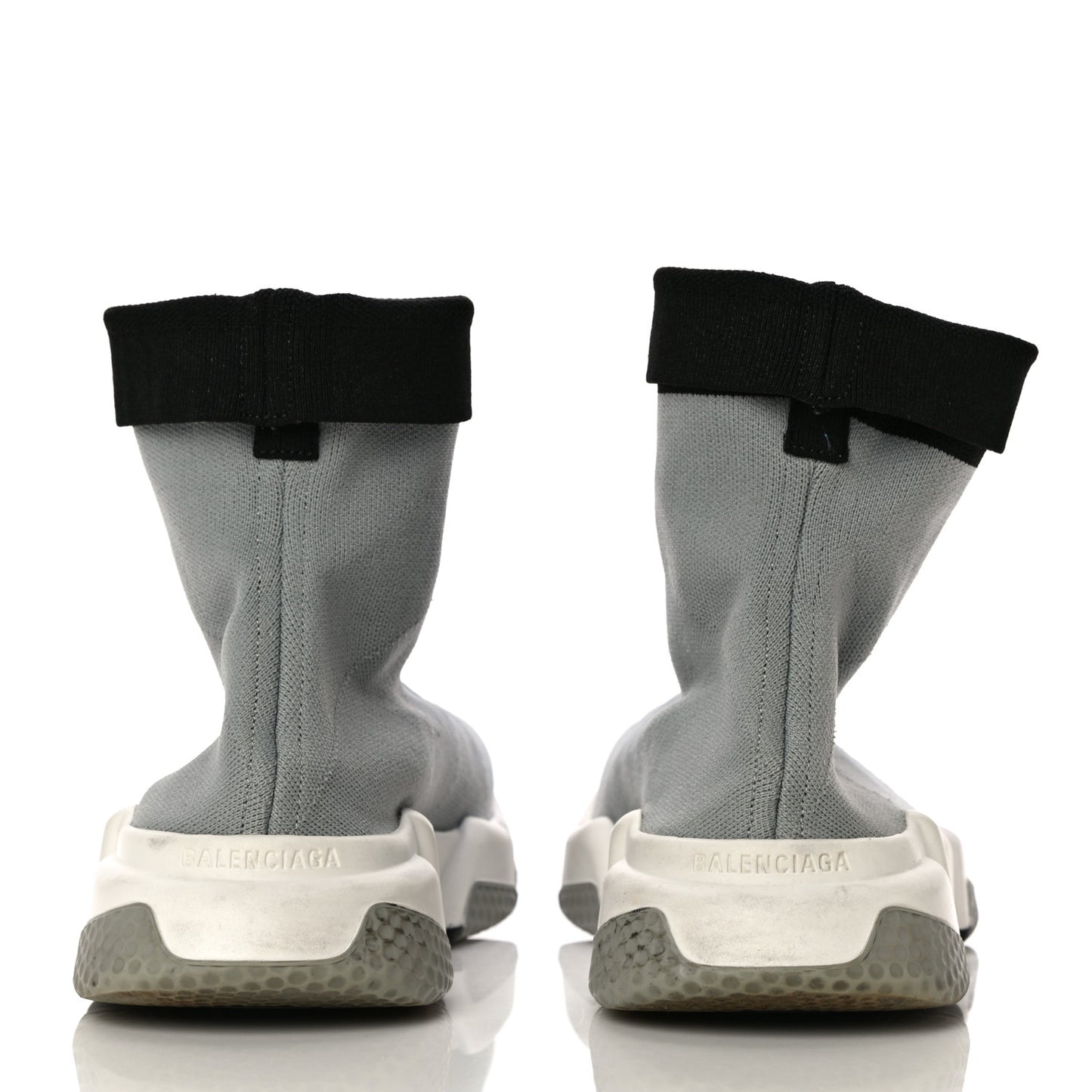 Neoprene Knit Womens Speed Cuffed Sneakers 39 Grey