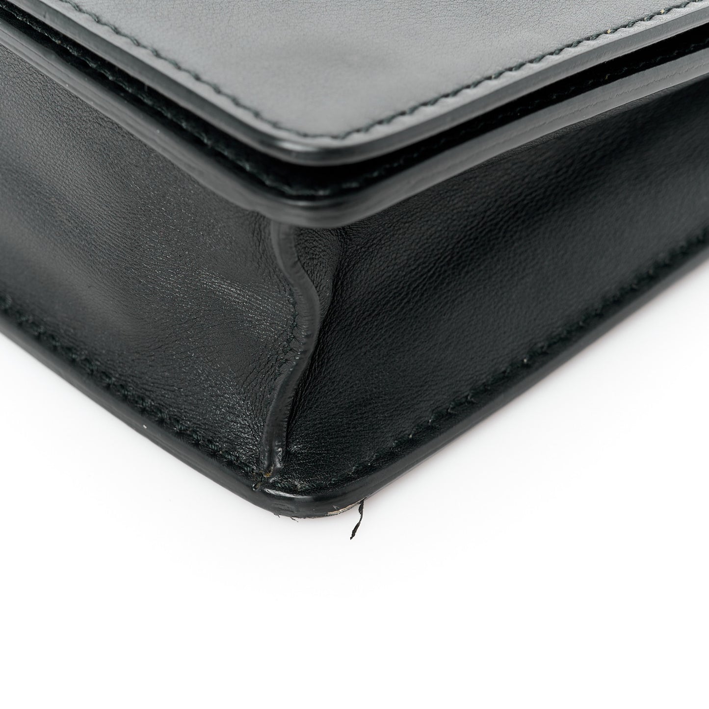 Calfskin J'Adior Chain Flap Bag Black