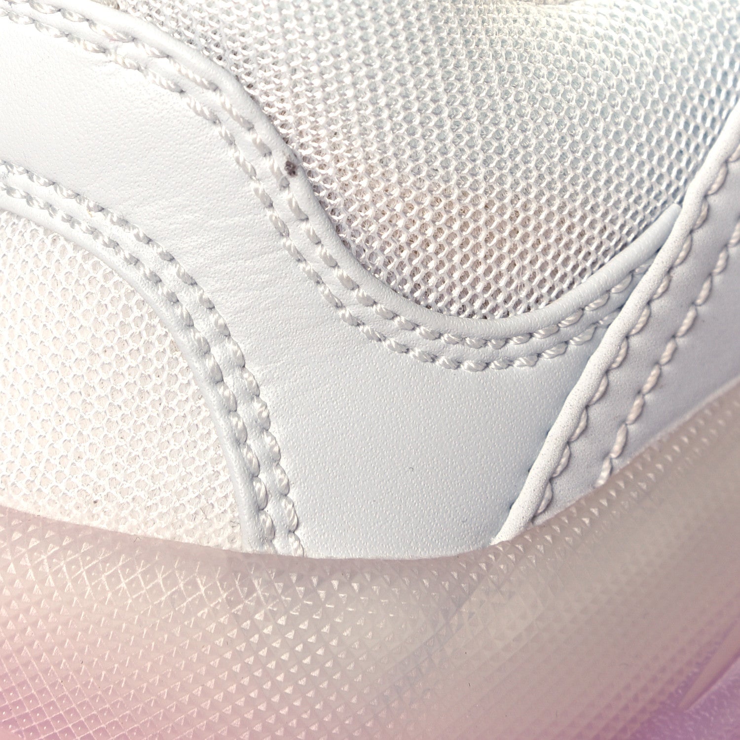 Balenciaga Fabric Mesh Clear Sole Womens Triple S Sneakers 41 White Pink 7 of 8