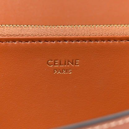 Celine Satinated Calfskin Long Tri-Fold Wallet Tan 6 of 12