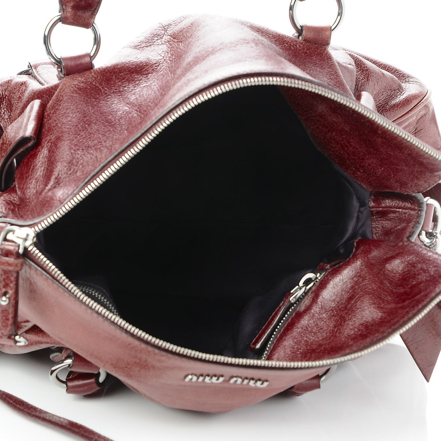 Vitello Lux Medium Bow Bag Amarena