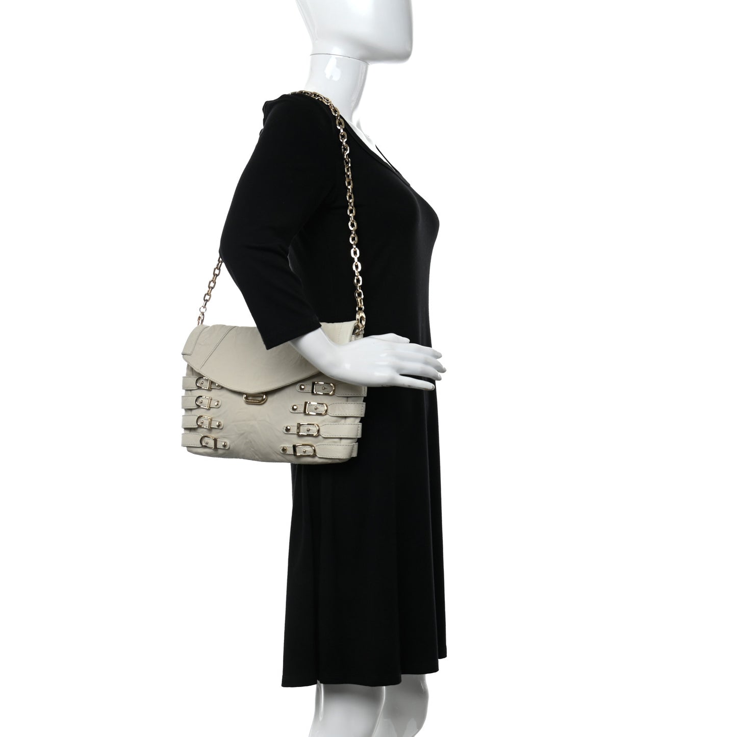 Lambskin Brix Convertible Clutch White