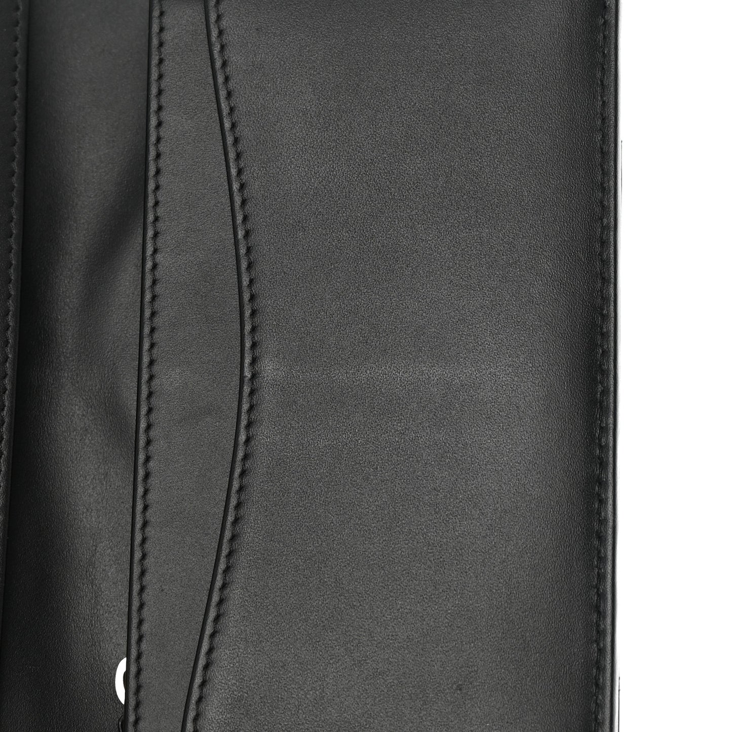 Patent Calfskin Quilted Yen Wallet Black