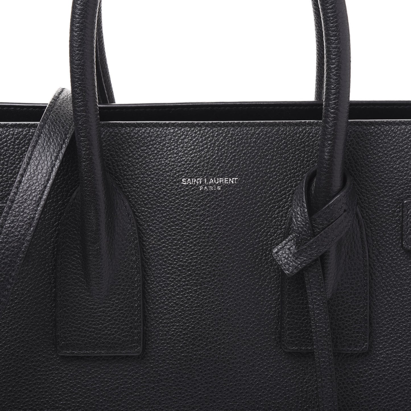 Grained Calfskin Small Sac De Jour Black