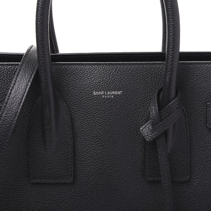 Saint Laurent Grained Calfskin Small Sac De Jour Black 9 of 9
