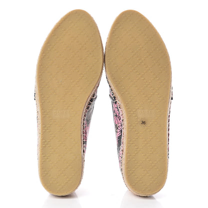 Gucci GG Supreme Monogram Bengal Espadrilles 36 Beige Crop Pink 6 of 7