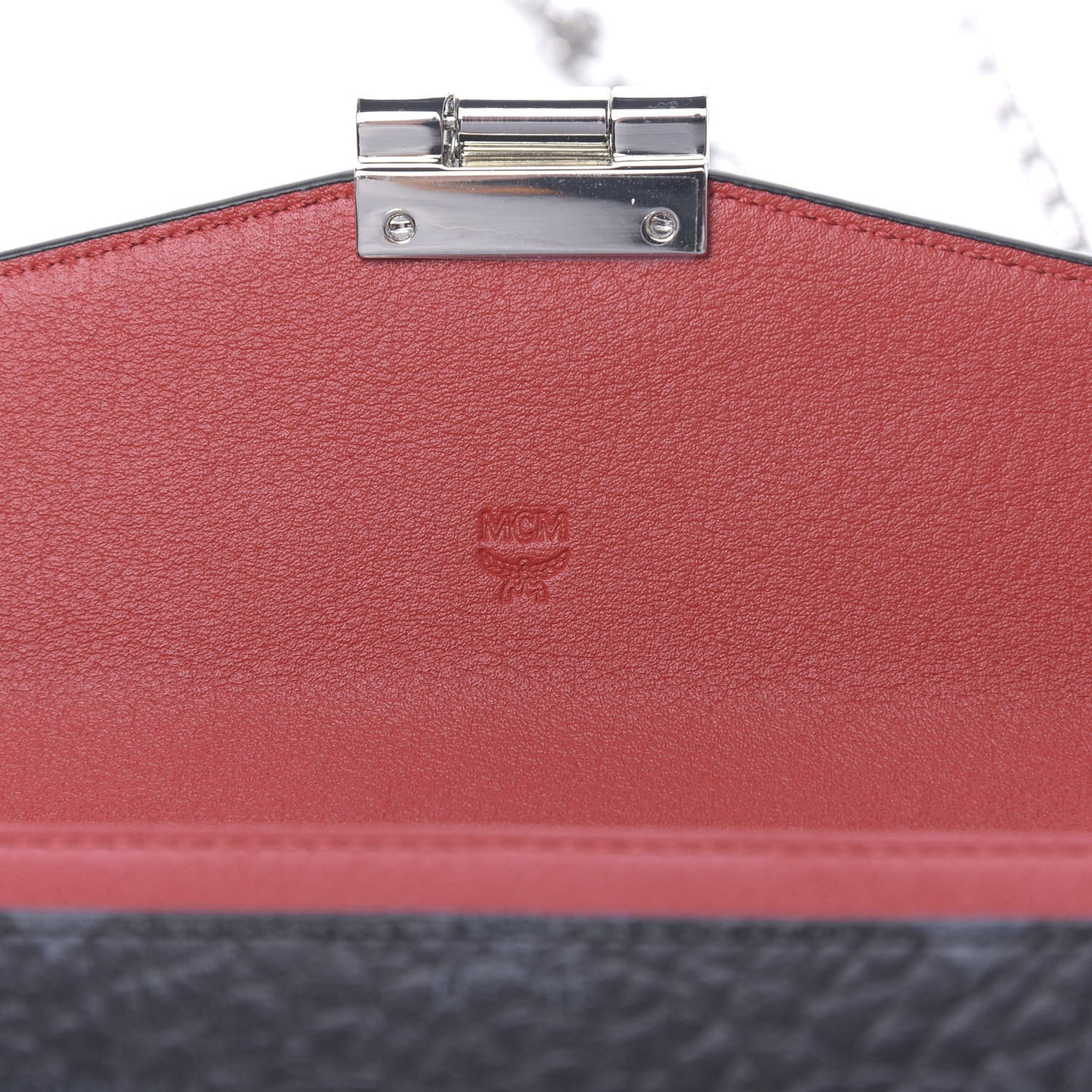 Visetos Large Patricia Wallet On Chain Black Red