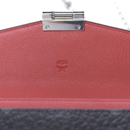 MCM Visetos Large Patricia Wallet On Chain Black Red 6 of 10