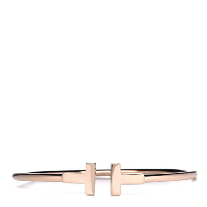 Tiffany 18K Rose Gold T Wire Bracelet 1 of 5