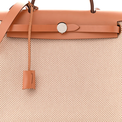 Hermes Vache Hunter Criss Viking Herbag Zip Retourne 31 PM Ecru Beige Naturel 9 of 13