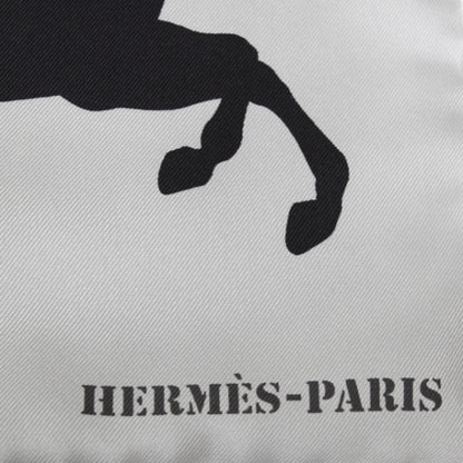 Hermes Silk Ex-Libris En Camouflage Scarf 90 Gris Perle 5 of 8
