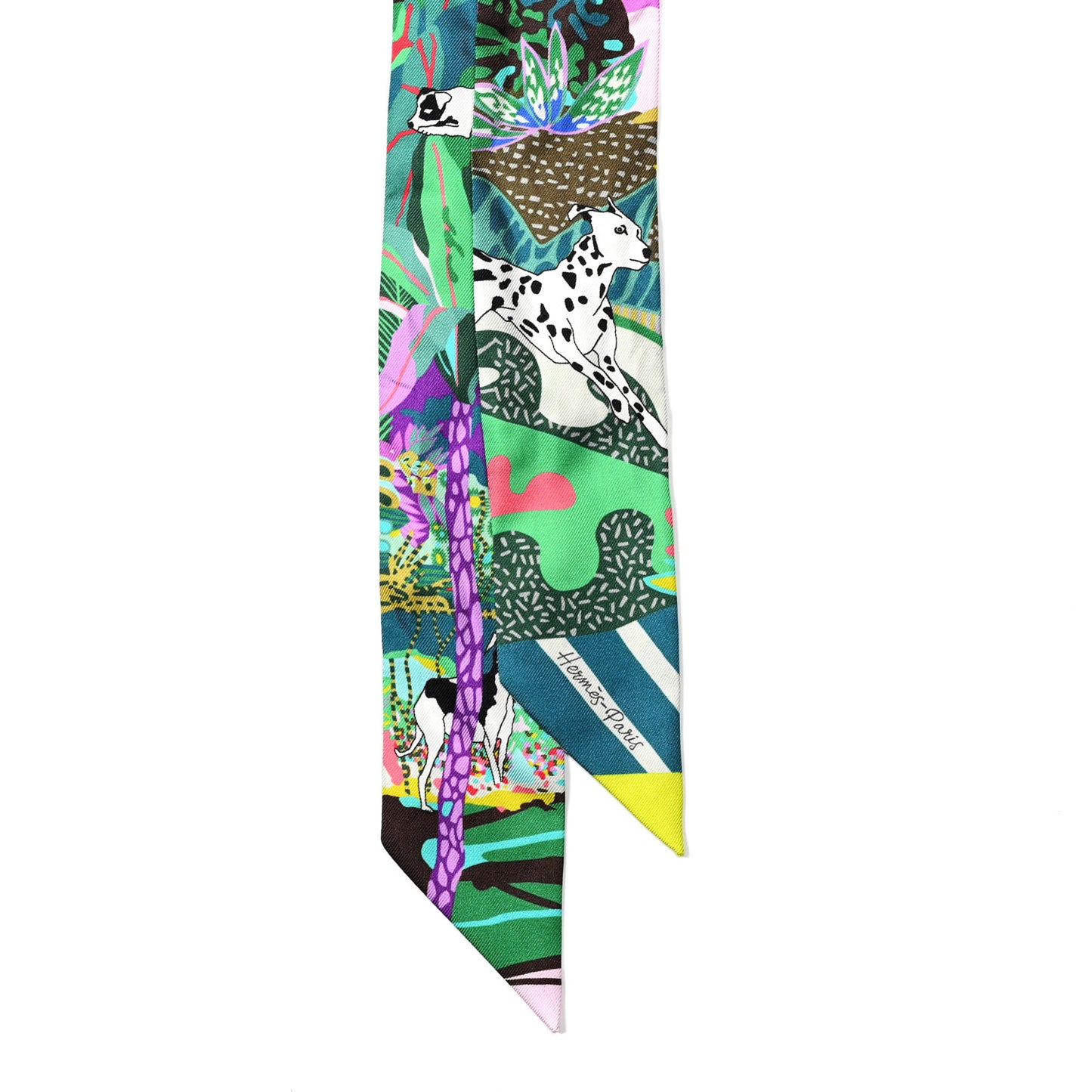 Silk En Liberte Twilly Vert Cyclamen Multicolor