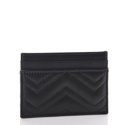 Gucci Calfskin Matelasse GG Marmont Card Holder Black 3 of 7