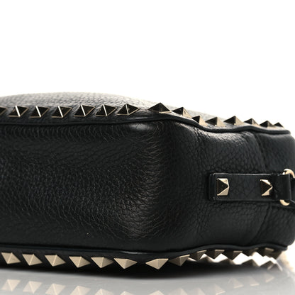 Valentino Garavani Pebbled Calfskin Rockstud Camera Crossbody Bag Black 8 of 9