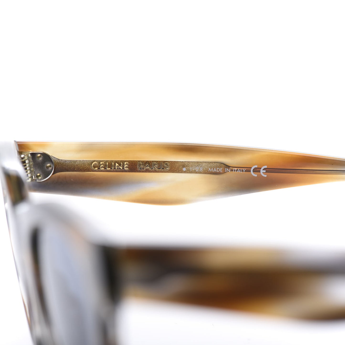 Acetate Studded Mineral Round Sunglasses CL40031 Tortoise