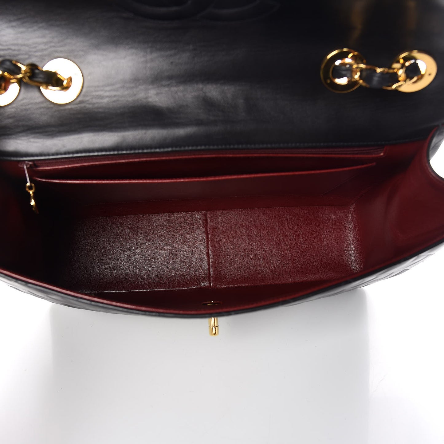 Lambskin Quilted XL Jumbo Single Flap Black